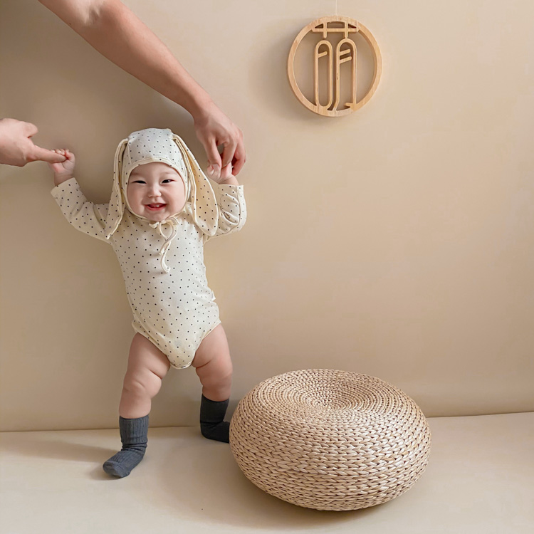 Bộ áo liền quần hình tai thỏ xinh xắn cho bé sơ sinh