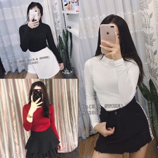 Áo giữ nhiệt lót nỉ cổ 3 phân