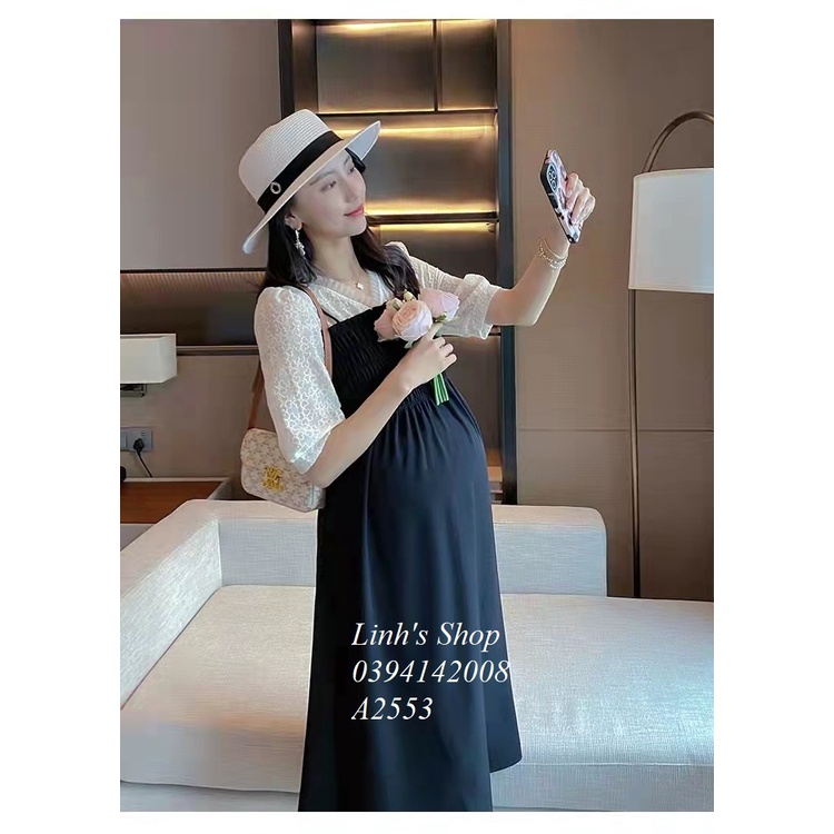 Váy Bầu Đầm Bầu Sơ Mi Hè A2553