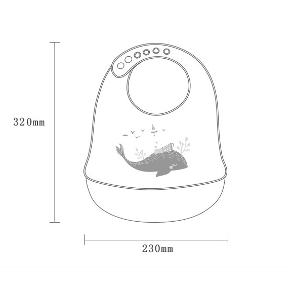 Yếm máng silicon cho bé đồ dùng ăn dặm blw, chống thấm - RIONASHOP