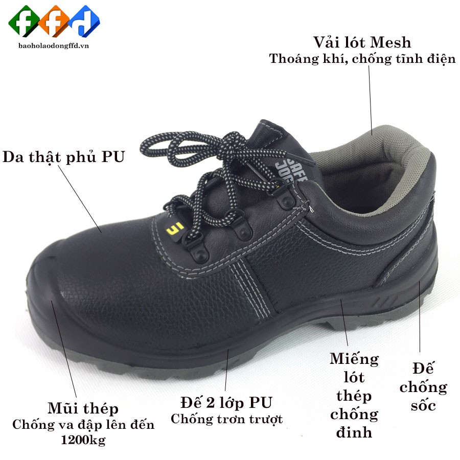 Giày bảo hộ lao động nam Jogger Bestrun S3,chống đinh/nước/va đập,trơn trượt,da bò,Giày công trình,form thể thao[FFD]