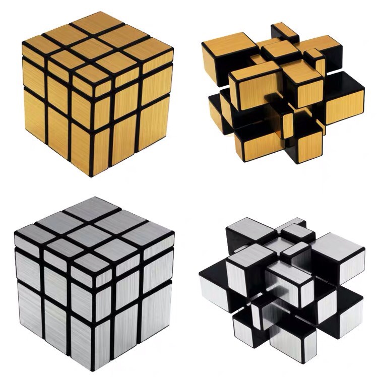 Rubik Mirror - Rubik Biến Thể Tráng Gương Viền Đen Cao Cấp Xoay Trơn, Cực Mượt, Bẻ Góc Tốt