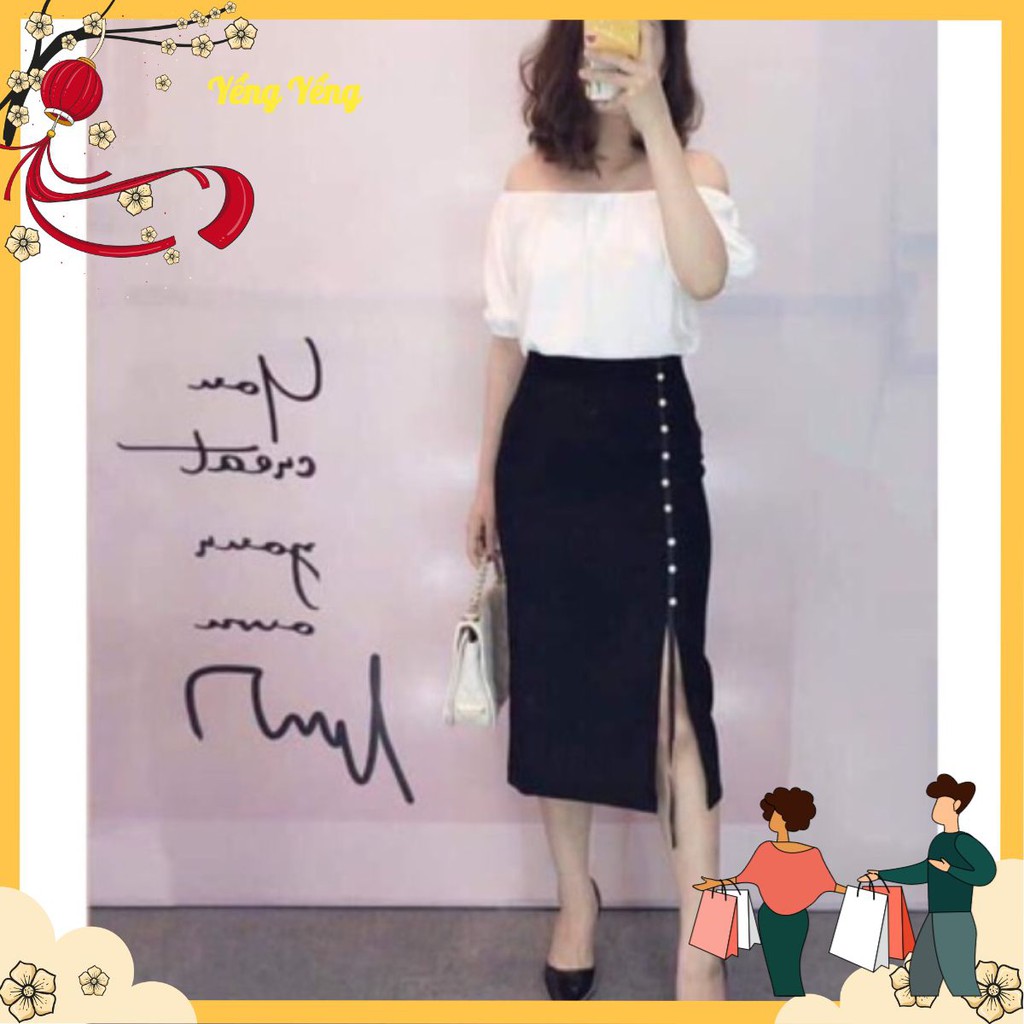 CV45 - CHÂN VÁY BÚT CHÌ ĐÍNH HẠT PHỐI RUY BĂNG