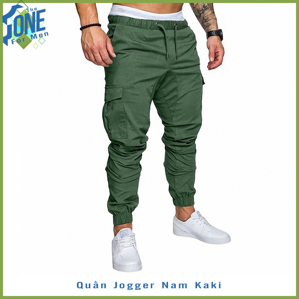 Quần Jogger kaki Nam Quần jean ôm vừa vặn Quần jean skinny jean đàn ông trẽ trung phong cách thời trang đương đại