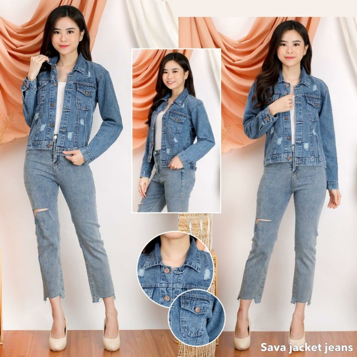 Áo Khoác Jean Sava Cho Bé Gái - Vải Lụa