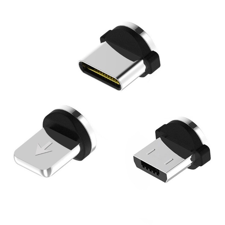 [SẠC NHANH micro-type C]Cáp sạc từ hút nam châm đầu micro usb, type C và iPhone 360 độ dây dù có led