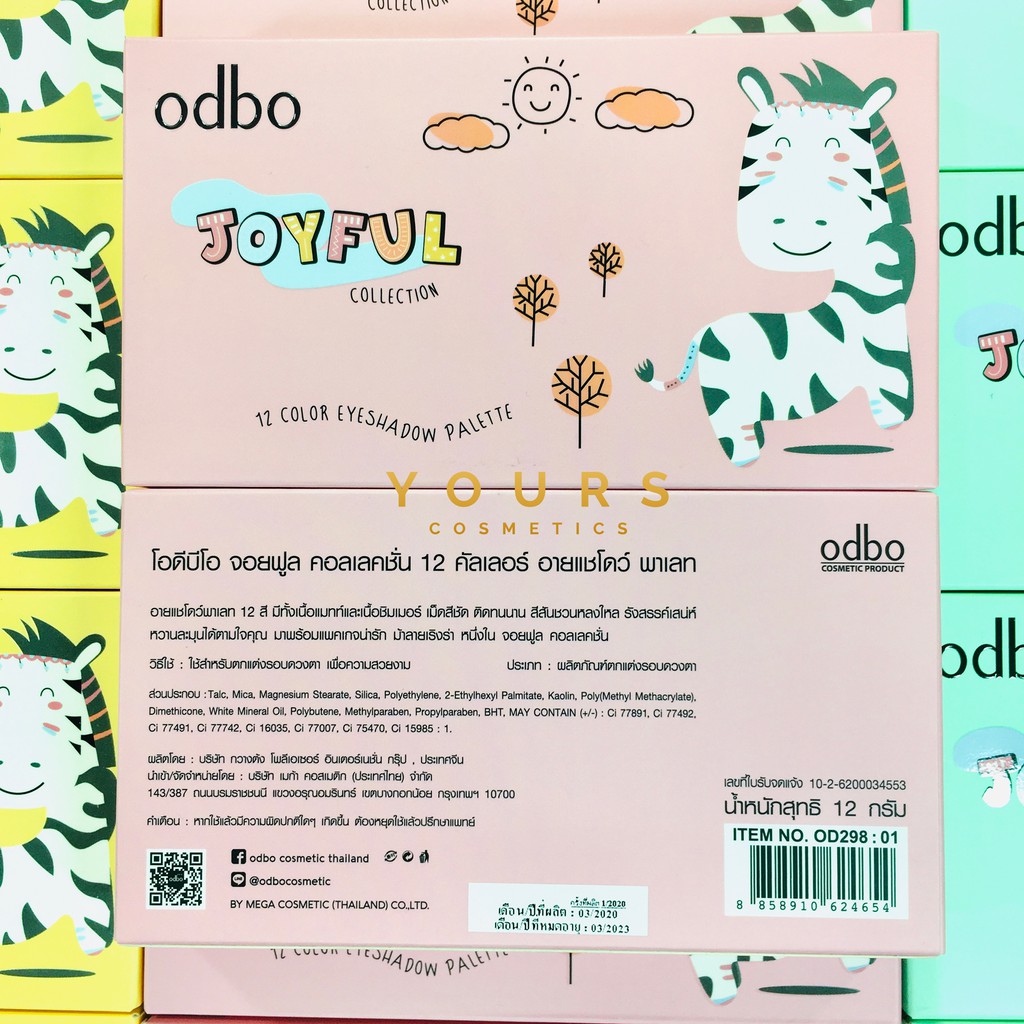 [Auth Thái] Bảng Mắt Odbo JoyFul Có Nhũ Tông Cam Gạch - OD298 No.01 - Bảng Phấn Mắt Odbo Có Nhũ Tông Cam Gạch Thái Lan