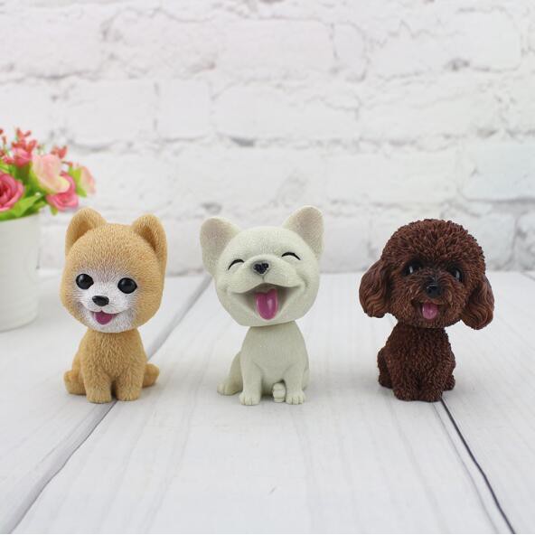 Heo may mắn, heo thiên thần, kỳ lân, chó poodle dễ thương trang trí taplo ô tô