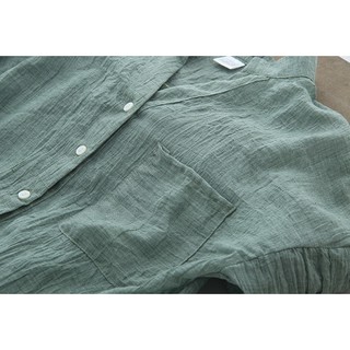 [Ảnh thật] Áo sơ mi form rộng chất linen mỏng nhẹ