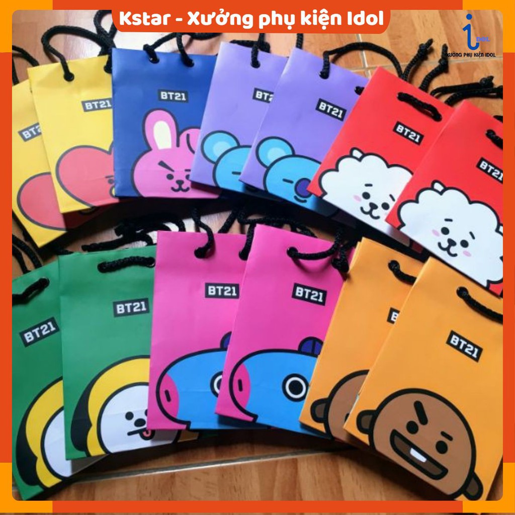 [ Hàng sẵn ] Túi giấy official Cooky Tata Chimmy Shooky Mang Koya RJ (K18)