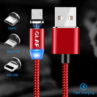 Cáp Sạc 3 Trong 1 Type C Lightning Micro Usb 1m 2.4a Cho Ios Android