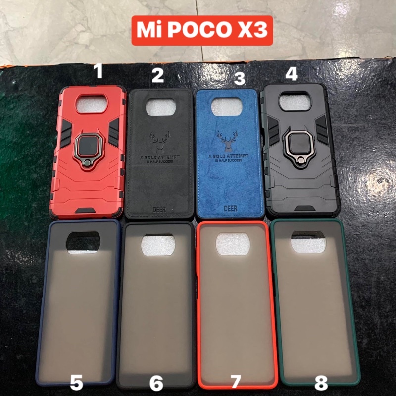 Ốp lưng Poco x3 / X3pro / x3 nfc chống sốc , viền màu lưng nhám