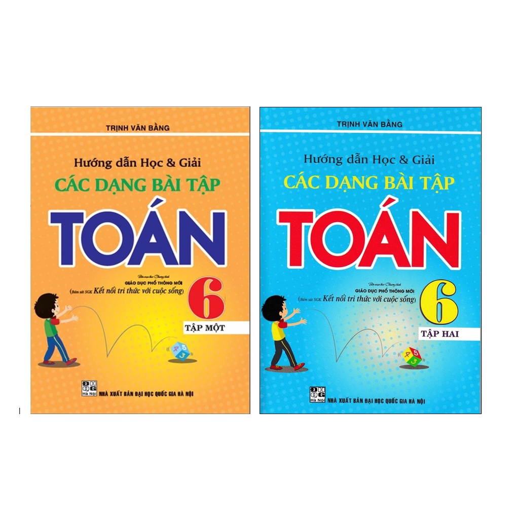 Sách - Combo Hướng dẫn học và giải các dạng bài tập Toán 6 (Tập 1+Tập 2)