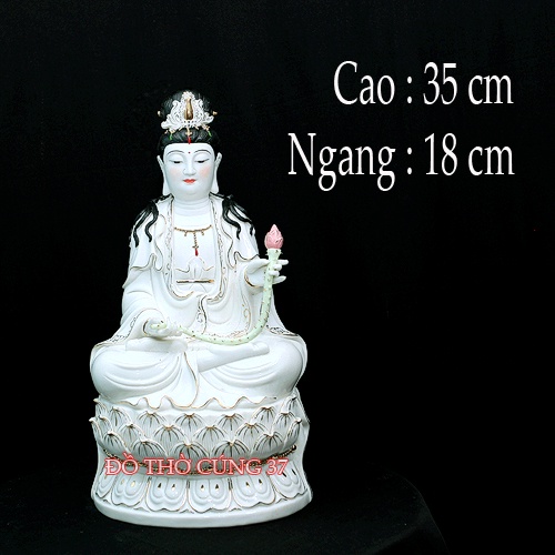Tượng Đại Thế Chí  Bồ Tát  Men Sứ