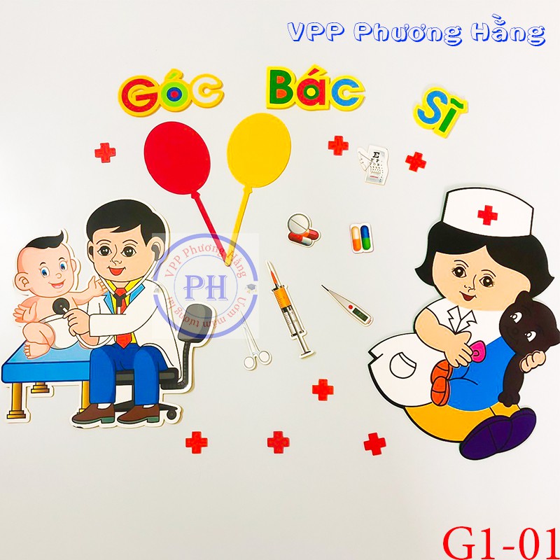 19 bộ tranh góc mầm non - Trang trí mầm non theo chủ đề