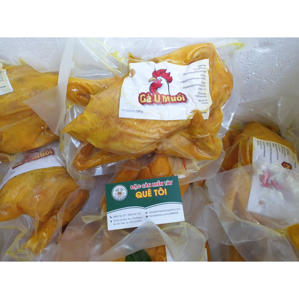 Gà ủ muối tiêu (NGUYÊN CON LÀM GÀ CÚNG) - 1 con Gà Ri (1kg - 1,2kg/ 1 con) ủ muối nguyên con- Ship HCM siêu tốc 1-2h