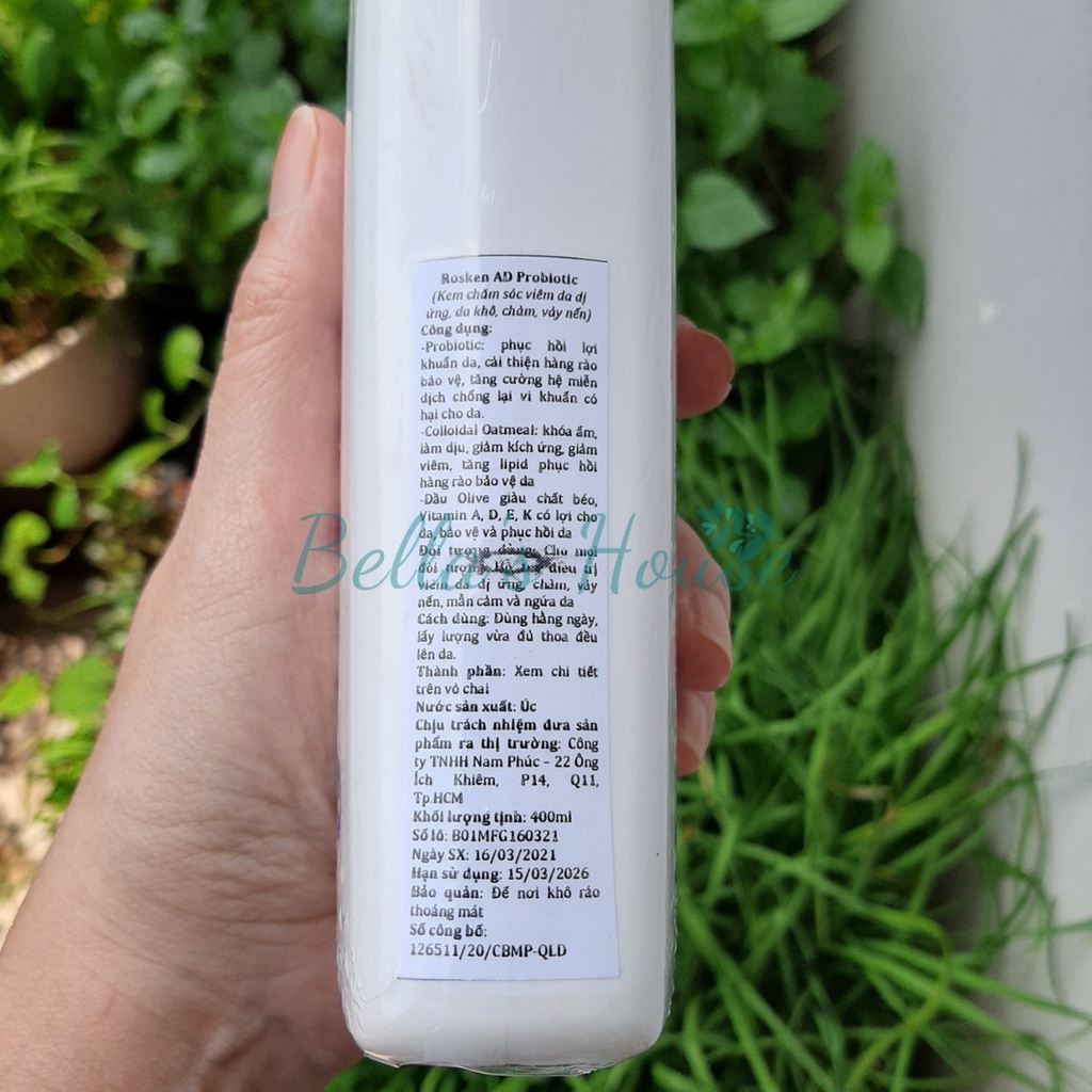 Kem Chăm Sóc Da Khô, Chàm, Vảy Nến - ROSKEN AD Probiotic Cream 75mL & 400mL