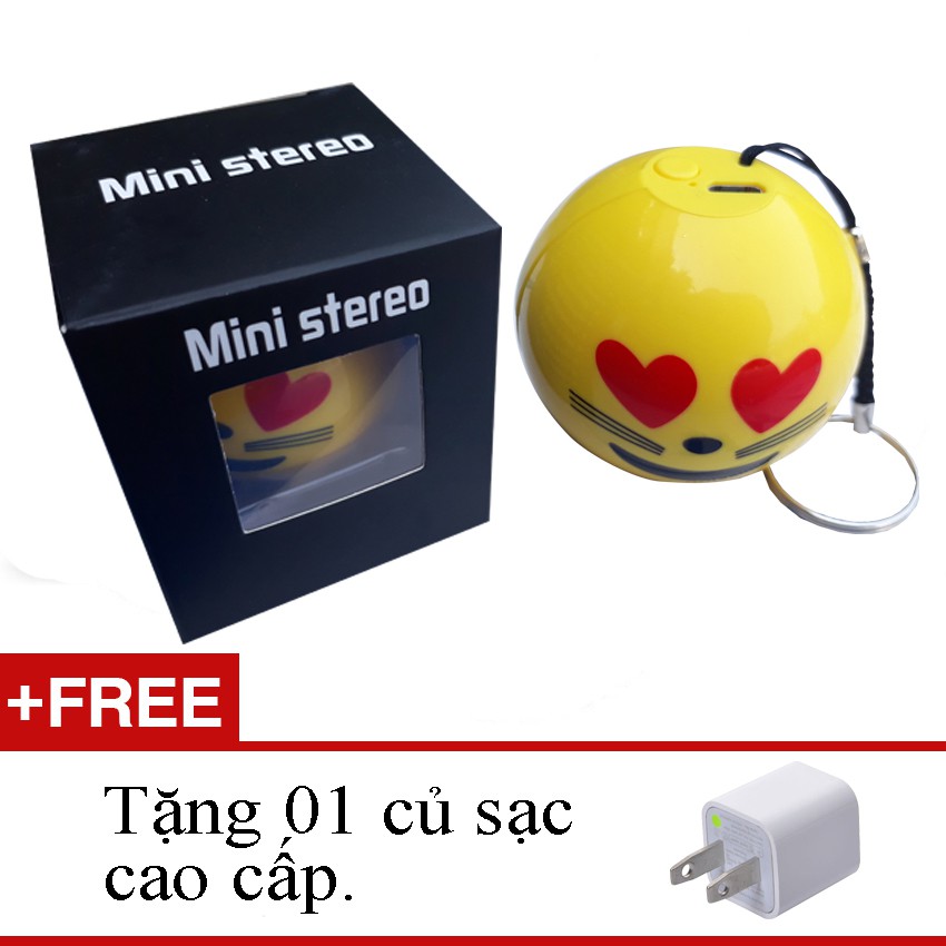 Loa nghe nhạc bluetooth mini stereo MN001+ củ sạc cam cấp