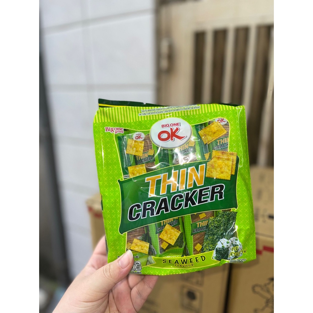 BÁNH QUY THIN CRACKER HIỆU OK THÁI LAN GÓI 256gr