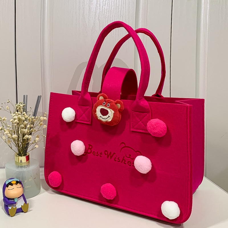 Túi tote IELGY dáng vuông vải nỉ hoạt hình cho nữ