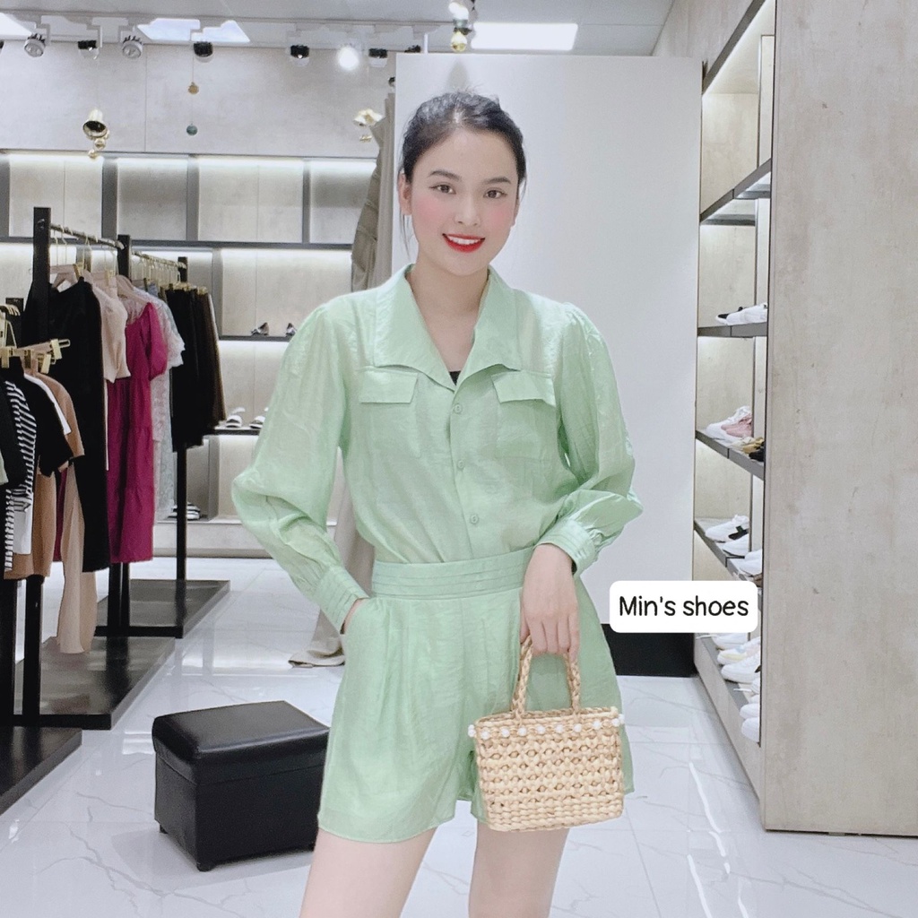 Min's Shoes - Đồ Bộ Nữ Đũi Lụa Hàn Thời Trang Siêu Mát B506