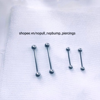 KHUYÊN LƯỠI CƠ BẢN - Khuyên thép y tế không gỉ - 10mm/12mm/15mm/18mm - Khuyên Lưỡi Trơn - Khuyên xỏ lưỡi - Khuyên lưỡi