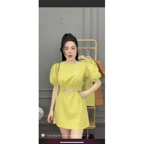 Jum giả váy khoét eo kèm tag QP