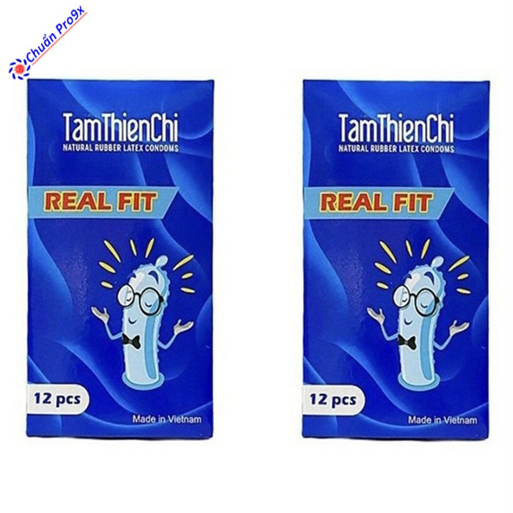 Bao cao su tâm thiện chí real fit siêu mỏng nhiều gel bôi trơn 24 cái chuanpro9x