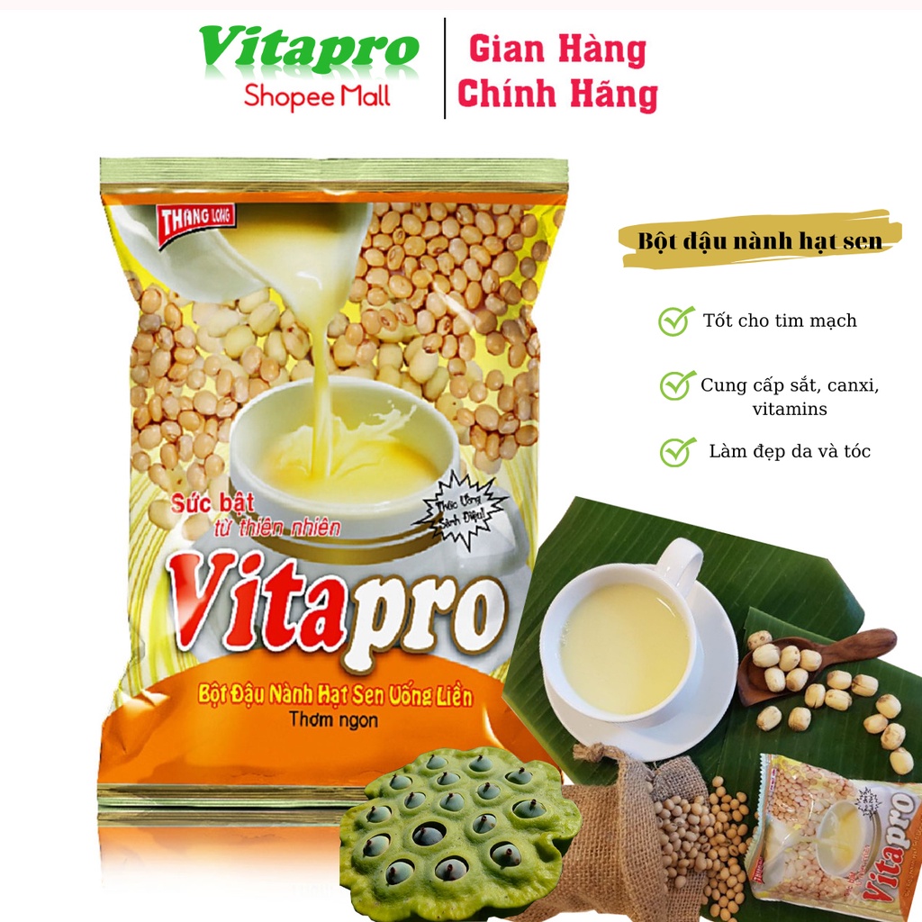 Bột đậu nành hạt sen Vitapro 350gr