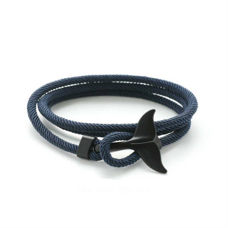 Vòng Tay Bạc Nam Unisex cá tính Titan không gỉ Đẹp Ngầu Cá Voi Đơn Giản Lucifer Store Lắc Tay Phong Cách - Cá Voi
