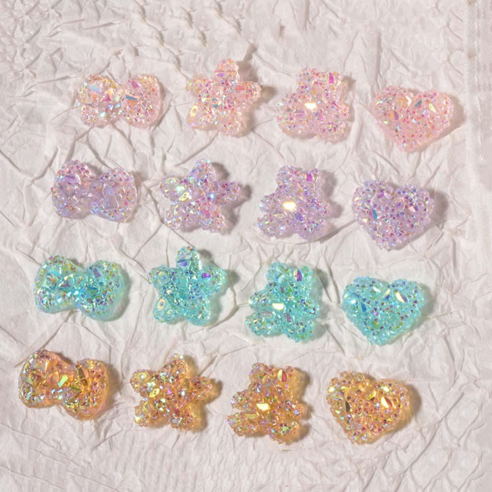 Phụ Kiện Trang Trí Móng Tay 3D Trong Suốt Hình Nơ Cực Quang