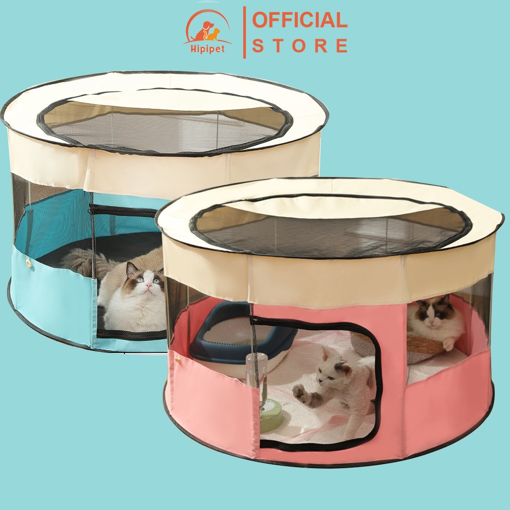 Chuồng quây chó mèo Hipipet quây đẻ quây nhiều thú cưng không gian rộng lớn tiện lợi gấp gọn dễ dàng