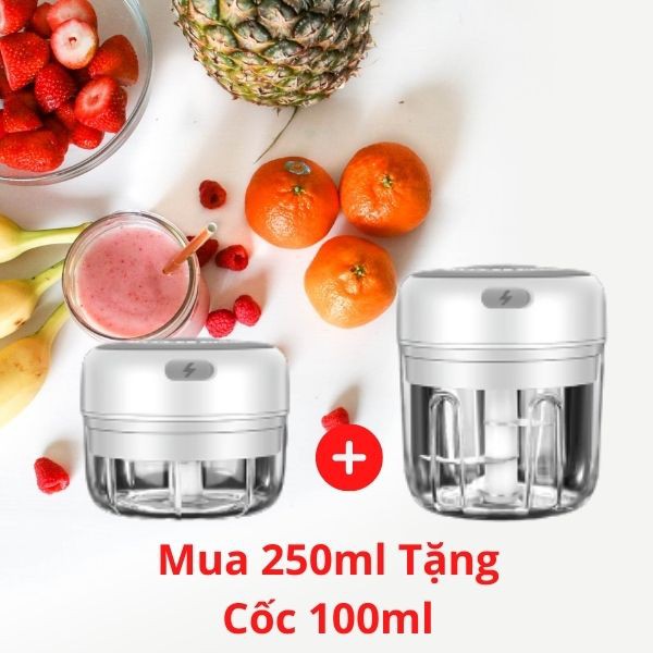 [Mua 1 Tặng 1] Máy Xay Tỏi Ớt Mini Cầm Tay Đa Năng Thế Hệ Mới Breo Market Nhỏ Gọn Thông Minh Có Cổng Sạc USB | BigBuy360 - bigbuy360.vn
