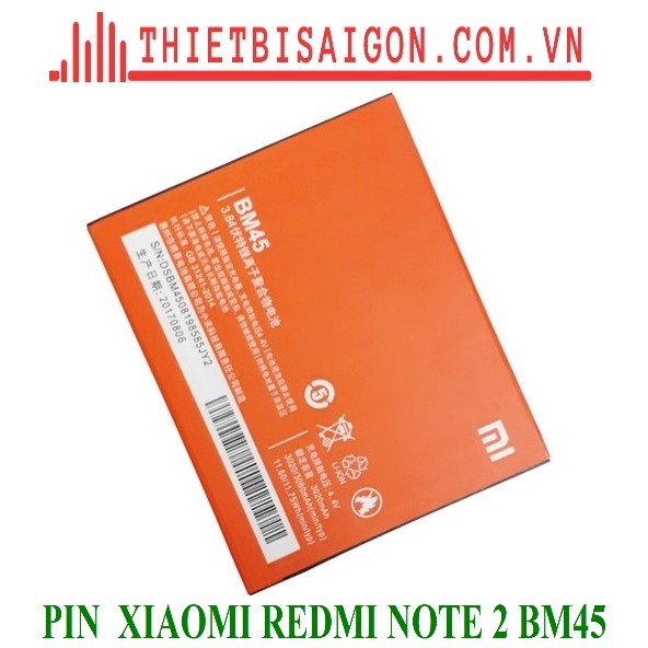 PIN XIAOMI REDMI NOTE 2 BM45 [ PIN CHẤT LƯỢNG ]