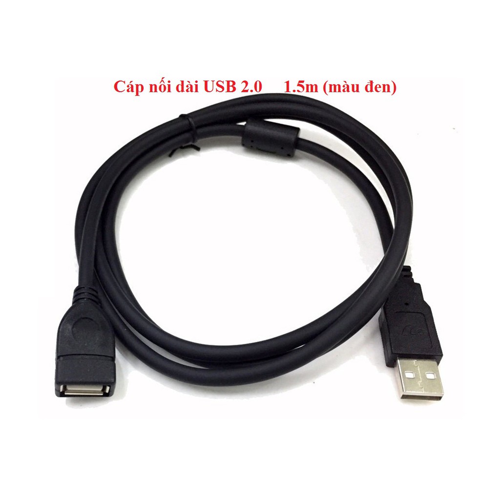 Cáp nối dài USB 2.0 1.5m (màu đen)