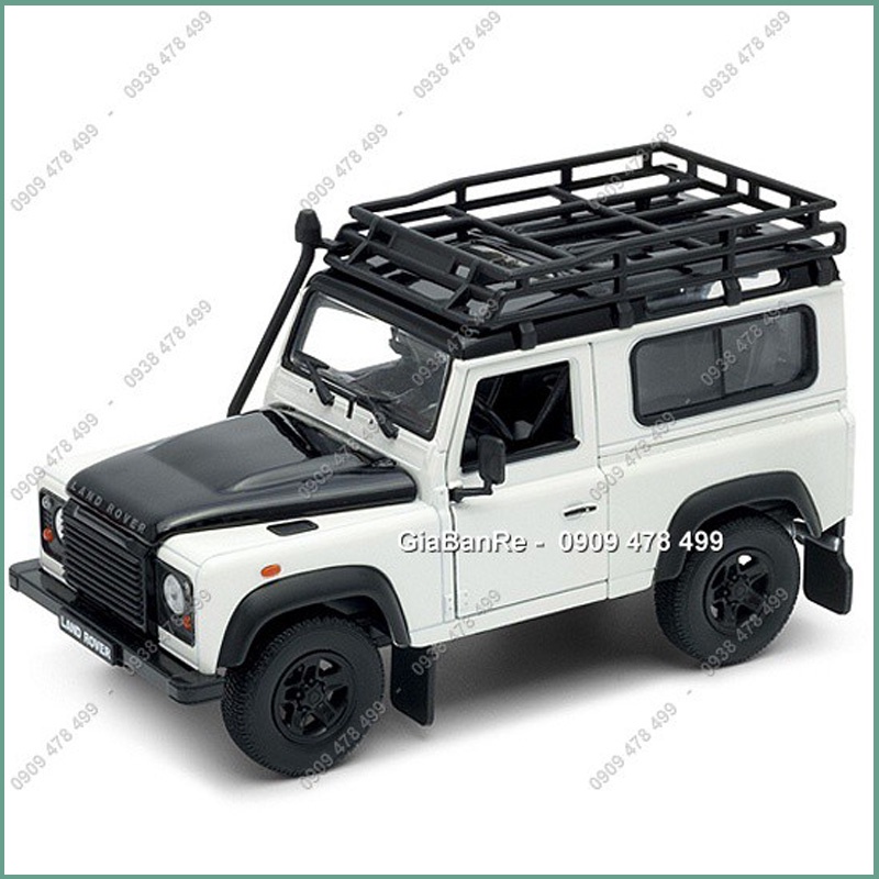 XE MÔ HÌNH KIM LOẠI 1:24 RANGE ROVER DEFENDER - WELLY - TRẮNG - 8343.1