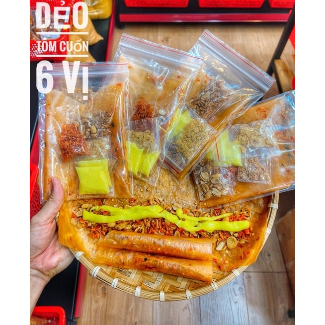 Bánh Tráng Dẻo Tôm Cuốn Bơ 6 Vị gói 110gr Mê Từ Miếng Đầu Tiên - Bánh Tráng BTM