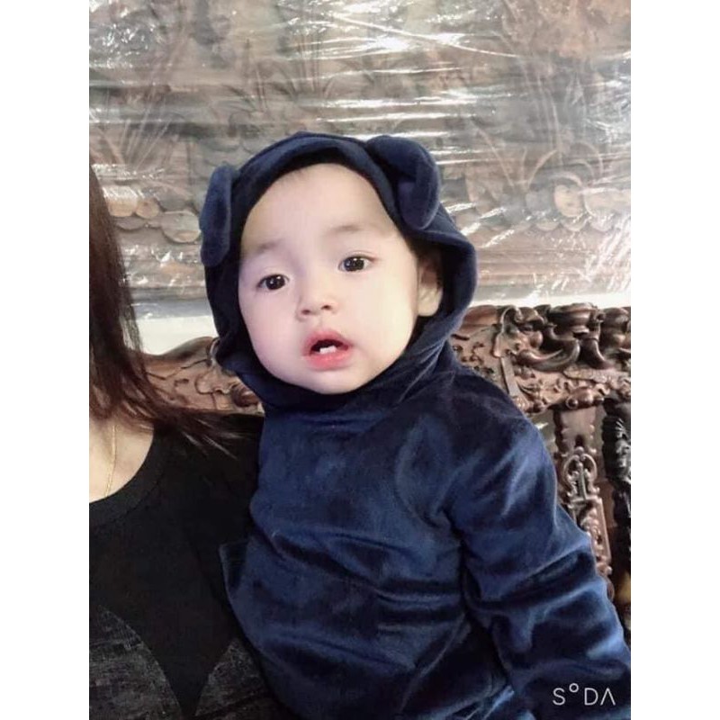 BỘ NHUNG CÓ MŨ CHO BÉ