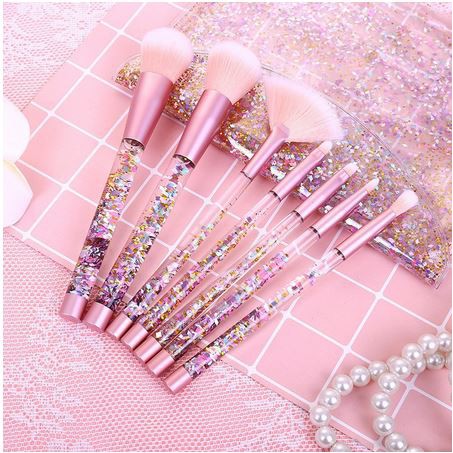 Bộ cọ trang điểm cá nhân cán confetti
