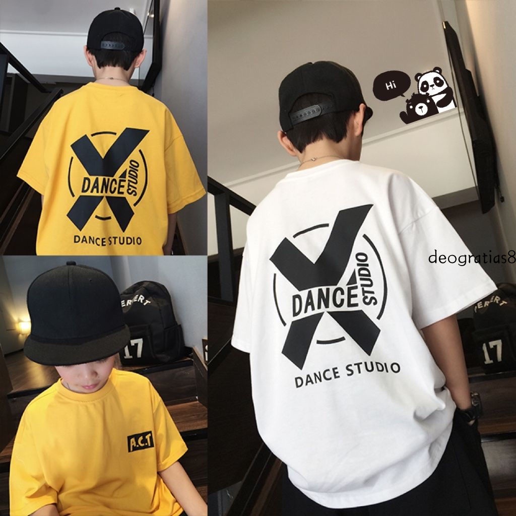 Áo Thun Tay Ngắn In Chữ Phong Cách Âu Mỹ Thời Trang Cho Bé Trai