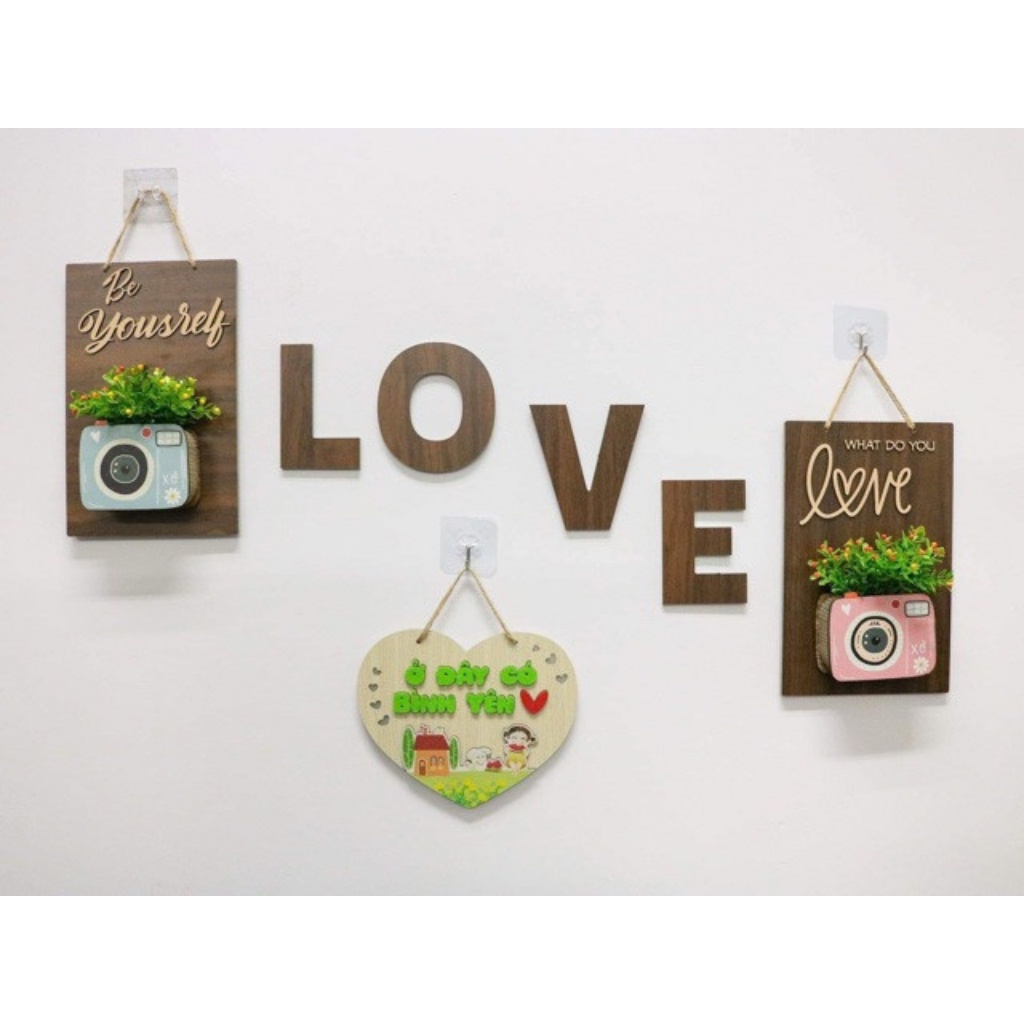 Combo Tranh Trang Trí, Chữ Gỗ BÁCH MỘC Decor Nhà Cửa