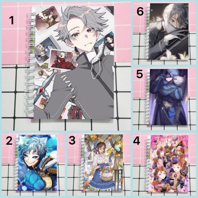 Sổ tay Game ldentity v gáy lò xo / sổ ldentity V 200 trang khổ a6