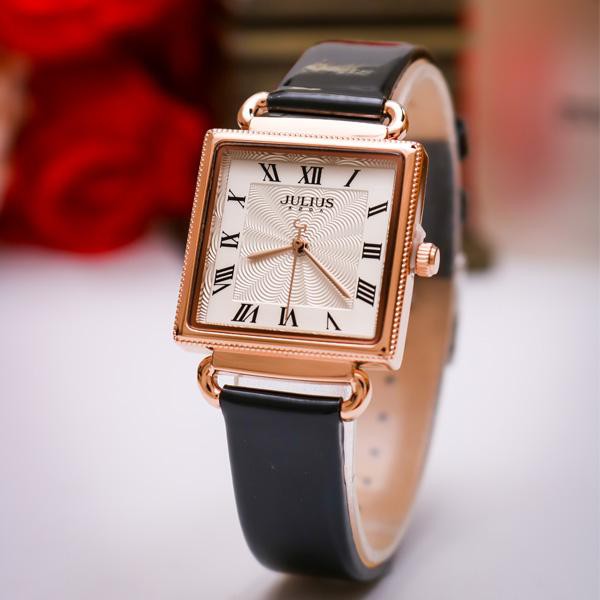 Đồng hồ nữ JA-1266C Julius Hàn Quốc dây da ( nhiều màu )