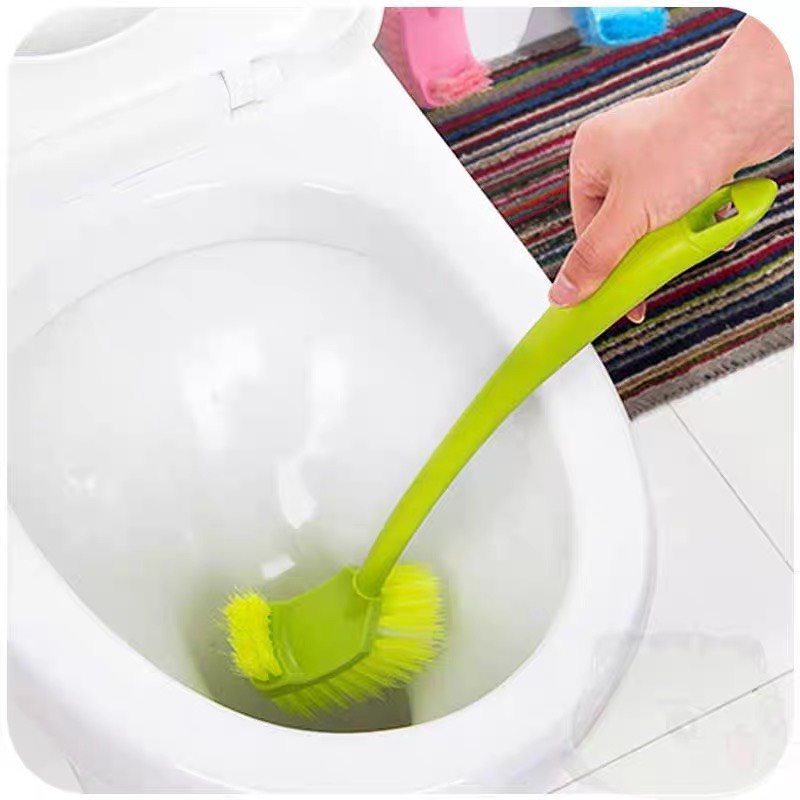 Chổi Cọ Toilet,Vệ Sinh 2 Đầu Làm Sạch Mọi Vết Bẩn Dễ Dàng Tiện Lợi { H }