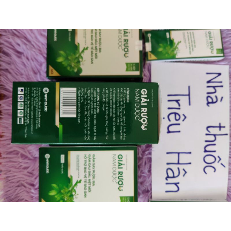 Giải rượu Nam Dược dạng gói và viên