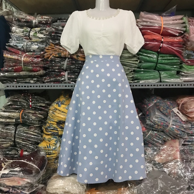 Chân váy chấm bi Quảng Châu phong cách Hàn quốc trẻ trung | BigBuy360 - bigbuy360.vn