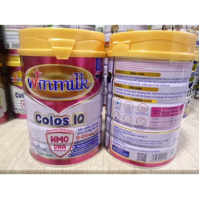 Sữa non Winmilk Colos IQ cho trẻ 0-6 tháng tuổi 900g - bổ sung DHA, HMO và sữa non colostrum