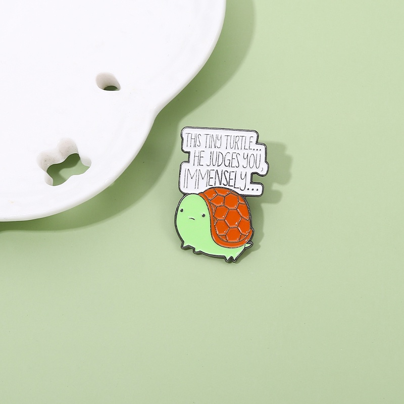 Trâm Cài Áo Tráng Men Hình Rùa Hoạt Hình Dễ Thương Làm Quà Tặng Cho Bạn Bè