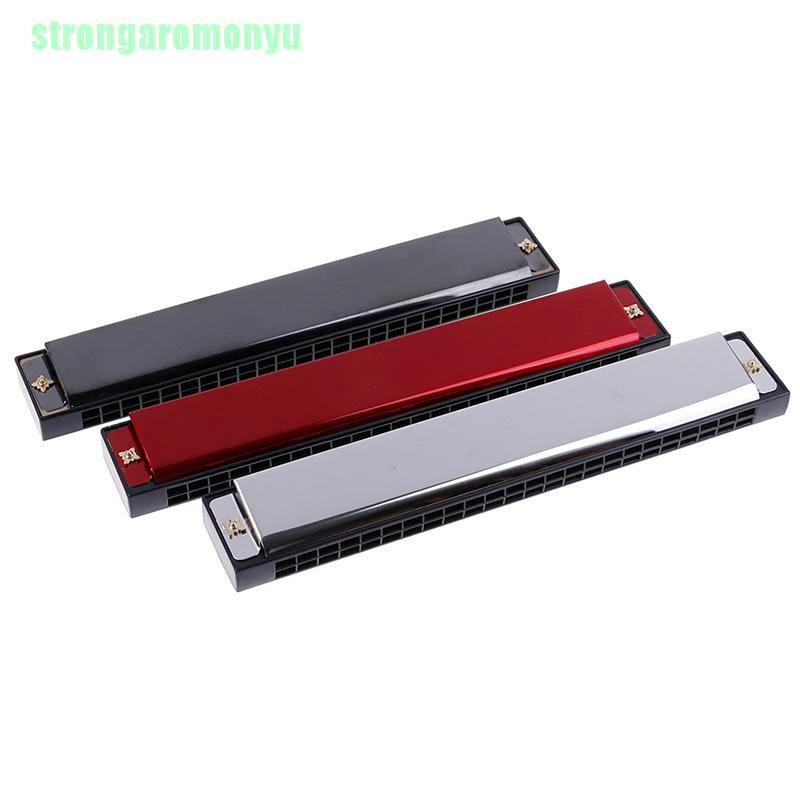 Kèn Harmonica 24 Lỗ Bằng Kim Loại Chuyên Nghiệp Cho Người Mới Bắt Đầu