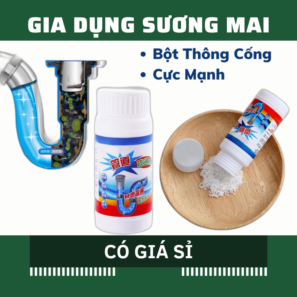 [Giá Sỉ] Bột Thông Cống Cực Mạnh - Thông Tắc Nghẽn Cống, Đường Ống, Bồn Cầu, Bồn Rửa